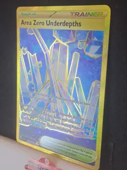 Pokemon TCG Area Zero Underdepths Hyper Rare Gold Card 174/142 Stellar Crown NM - Image 3