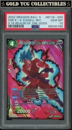 PSA 10 ⭐ SSB Son Goku Kaio Ken SR Realm Gods Super Card DBS DBZ Z Heroes - Image 1