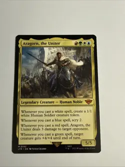Aragorn, the Uniter Light Play, English Magic the Gathering MTG The Lord of the - Image 1