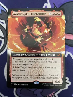 MTG Avatar Roku Firebender Extended Art Normal NM - Image 1