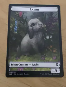 Rabbit Token MTG Commander Legends: Battle For Baldur’s Gate NM - Image 1