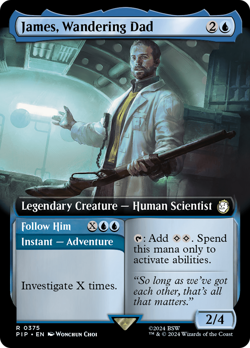 James, Wandering Dad // Follow Him (Extended Art) [Fallout] Magic MTG - Image 1