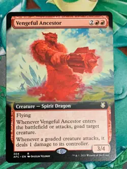 C469 MAGIC FORGOTTEN REALMS COMMANDER VENGEFUL ANCESTOR #304 EXTENDED ART NM MTG - Image 1