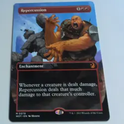MTG Repercussion Borderless WOT 0078 MTG Enchanting Tales Non-Foil - Image 1