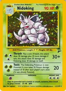 Nidoking - Holo - 11/130 Base Set 2 - WOTC Unlimited - Pokemon TCG - 2000 - Image 1