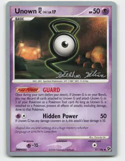 2008 Pokemon, Great Encounters, #57/106 Unown G, UC, 2009 World Championships SS - Image 1