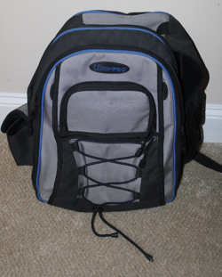 Ultra Pro TCG Gaming Backpack Yugioh Pokemon Magic Black Blue Multiple Pockets - Image 1