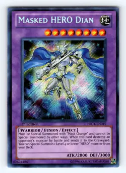 Yugioh Masked HERO Dian PRC1-EN019 1st Edition Secret Rare Holo - NM 💎 - Image 1