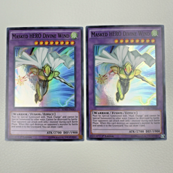 2x LOT Yugioh Masked HERO Divine Wind SDHS-EN043 1st Edition Super Rare - NM💎 - Image 1