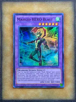 Yugioh Masked HERO Blast RATE-ENSE2 Super Rare Limite Edition LP - Image 1