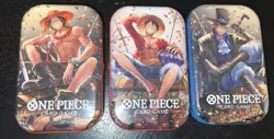 One Piece TCG: Vol 2 Tin 3 piece art FULL set PROMO TINS ENGLISH - Image 1