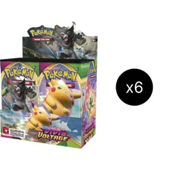 POKEMON TCG SWSH04 VIVID VOLTAGE BOOSTER BOX CASE (6 BOOSTER BOXES) NEW SEALED 820650827495 - Image 1