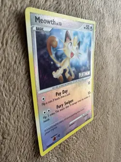 2008 Pokemon TCG DP Legends Awakened Meowth STAMPED Promo Rev Holo 106/146 LP - Image 4