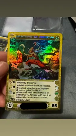 Chaotic Headmaster Ankhyja Ultra Rare Mid Energy Mipedian Max P and W - Image 2