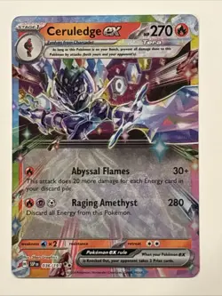 Pokemon TCG Ceruledge EX 036/191 Surging Sparks Double Rare Card (NM Condition) - Image 1