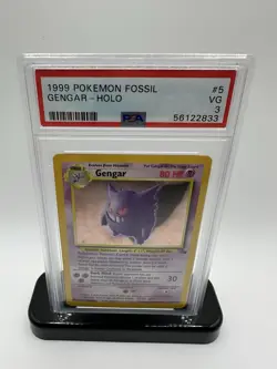 Pokemon Gengar Fossil 5/62 PSA 3 Holo Rare Unlimited English Card - Image 1