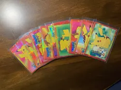 Pikachu #25 WOTC Pokemon 90’s Vending Prism Holo Sticker Cards Pocket Monsters - Image 1
