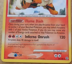 Arcanine 22/132 Rare Non-Holo D&P Secret Wonders Set Pokemon Card LP - Image 3