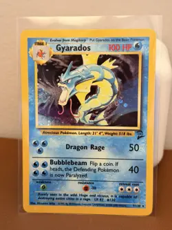 Pokemon Gyarados TCG Base Set 2 Holo Rare Card 7/130 Unlimited NM/LP - Image 1