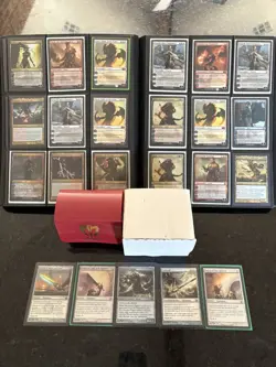 Magic The Gathering Collection Lot Binder + 330 Rares Mythics Swords Wurmcoil - Image 1