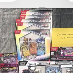 Pokemon Prismatic Evolution Poster Collection Set and Sealed Boxes Lot x4 - Image 2