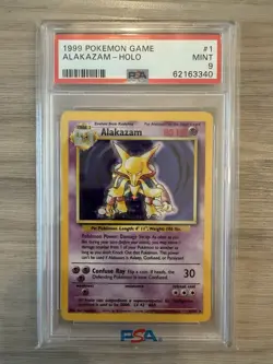 1999 Pokemon Alakazam PSA 9 Mint Holo #1 - Image 1