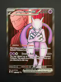 Team Rocket's Mewtwo ex 213/182 Pokemon Destined Rivals Ultra Rare NM 2025 - Image 1