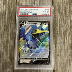 Graded PSA 10 2021 Pokemon SWSH Cramorant V Shining Fates #054 - Image 1