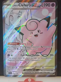Lillie's Clefairy ex 173/159 - Pokemon Journey Together Full Art Trading Card NM - Image 2