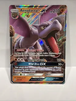 Pokemon TCG 2019 Aerodactyl GX 106/236 Sm-Unified Minds Holo Ultra Rare - Image 1