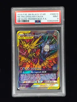 Moltres Zapdos Articuno GX SM210 Pokemon Sun Moon Promo PSA 9 🔥🔥🔥 - Image 1