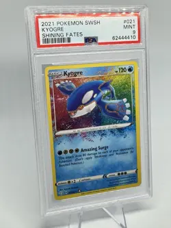 Graded PSA 9 2021 Pokemon SWSH Kyogre Shining Fates # 021 - Image 1