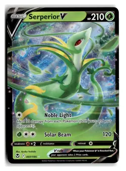 Serperior V Ultra Rare Grass Holo SWSH12: Silver Tempest #007/195 [NM] Pokemon T - Image 1