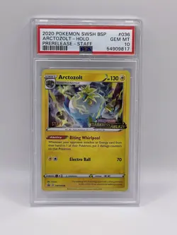 ARCTOZOLT POKEMON SWSH PROMO DARKNESS ABLAZE PRERELEASE SWSH036 GRADED PSA 10 - Image 1