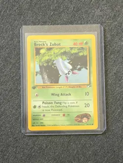 Brock’s Zubat Pokemon TCG Gym Heroes 1st Edition WotC 74/132 Common English 1999 - Image 1