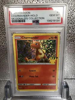 2021 POKEMON MCDONALD'S COLLECTION 25TH ANNIVERSARY 9/25 CHARMANDER HOLO PSA 10 - Image 3