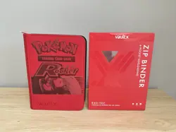 Vault X 4 Pocket Exo-Tec TCG Album - Team Rocket Custom Engraved (160 Cards) - Image 1
