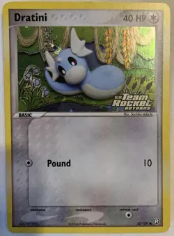 Dratini Team Rocket Returns 52/109 Reverse Holographic Pokemon Card FBG A- - Image 1