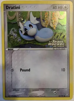 Dratini Team Rocket Returns 52/109 Reverse Holographic Pokemon Card FBG A- - Image 2