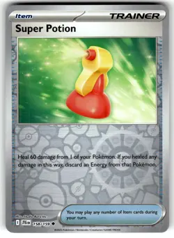 Pokemon SV09 Journey Together Card Super Potion 158/159 Reverse Holo - Image 1