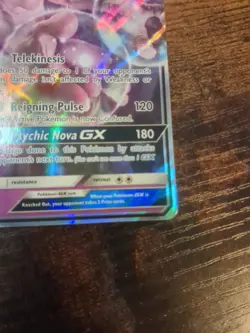 Pokemon TCG Mewtwo GX Black Star Promo Card SM196 Ultra Rare Sun Moon Holo LP - Image 4