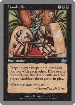 Handcuffs Unglued PLD Black Uncommon MAGIC THE GATHERING MTG CARD ABUGames - Image 1