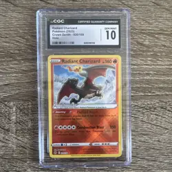 Pokemon Radiant Charizard CGC 10 020/159 Crown Zenith Radiant Rare Holo - Image 1