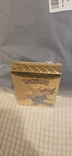 55 Pcs Sealed Pokemon Foil Gold Cards Pack Tcg GX Fan Art - Image 2