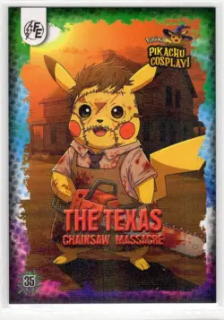 The Texas Chainsaw Massacre #35 - Galaxy Holo - Electric Pikachu Cosplay Pokemon - Image 1