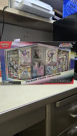 Pokemon TCG Scarlet & Violet Prismatic Evolutions Premium Figure Collection Box - Image 1