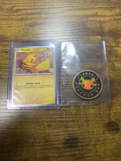 2026 Pikachu 051 Stamped Pokemon Day 30th Anniversary Promo with Coin - Image 1