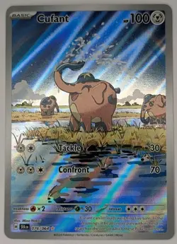 Cufant 076/064 Pokemon TCG Scarlet & Violet Shrouded Fable Illustration Rare NM - Image 1