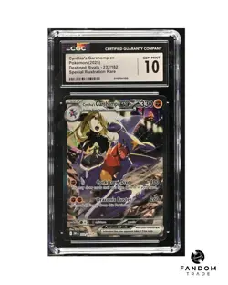 CGC 10 GEM MINT Cynthia's Garchomp ex SIR #232/182 Pokemon Destined Rivals - Image 1