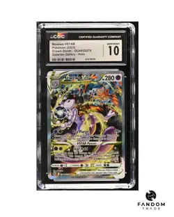 CGC 10 GEM MINT Mewtwo VSTAR GG44/GG70 Pokemon Crown Zenith Galarian Gallery - Image 1